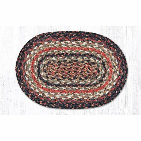 CAPITOL IMPORTING CO Terracotta Miniature Swatch Oval Rug, 10 x 15 in. 00-990